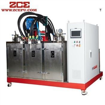 Stroj na testovanie polyuretánu